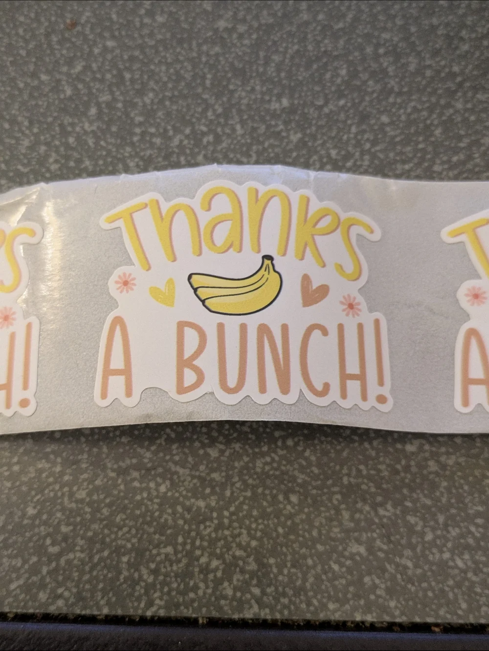 Thanks A Bunch Sticker - Yellow Banana Design